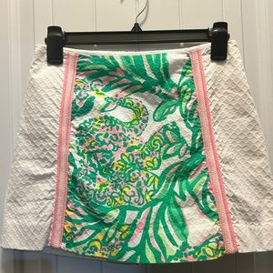 Lilly Pulitzer Palm Tree pattern skirt